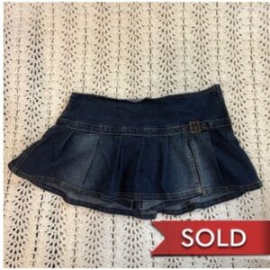 BDG - Urban Outfitters- Dark Blue Denim Mini skort Worn